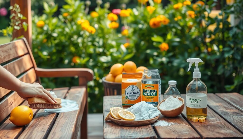 how to clean outdoor wooden furniture naturally